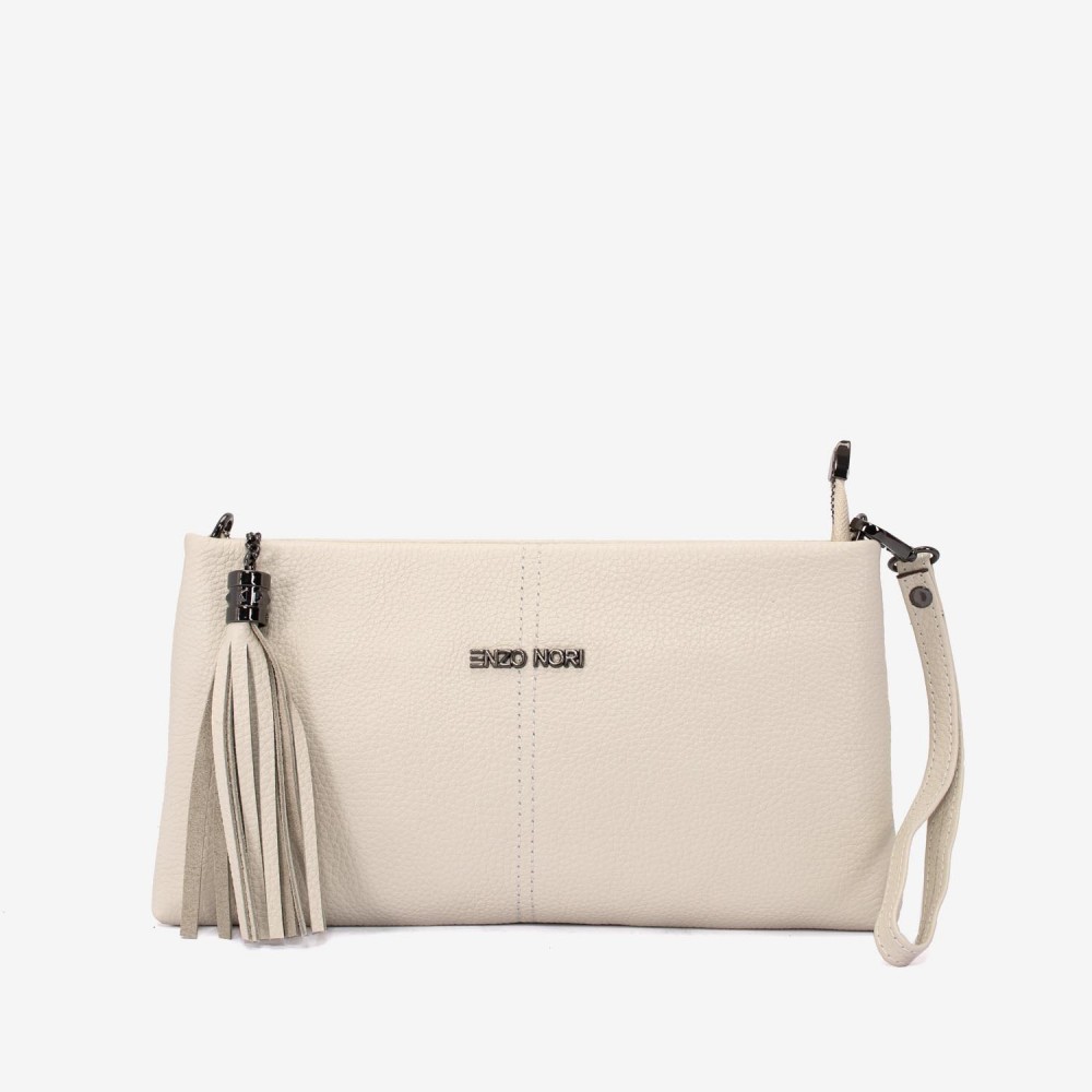 Geanta dama ENZO NORI ANABELLA, piele naturala, bej