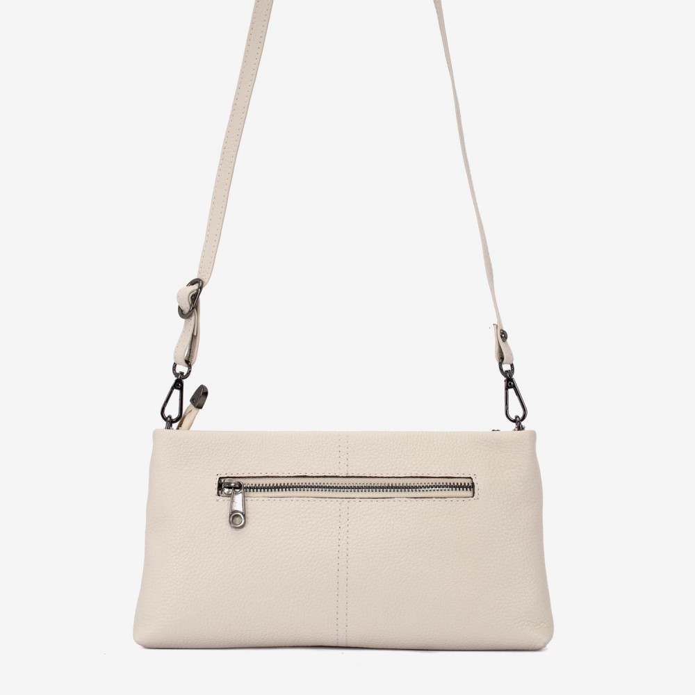 Geanta dama ENZO NORI ANABELLA, piele naturala, bej