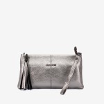 Geanta dama ENZO NORI ANABELLA, piele naturala, silver