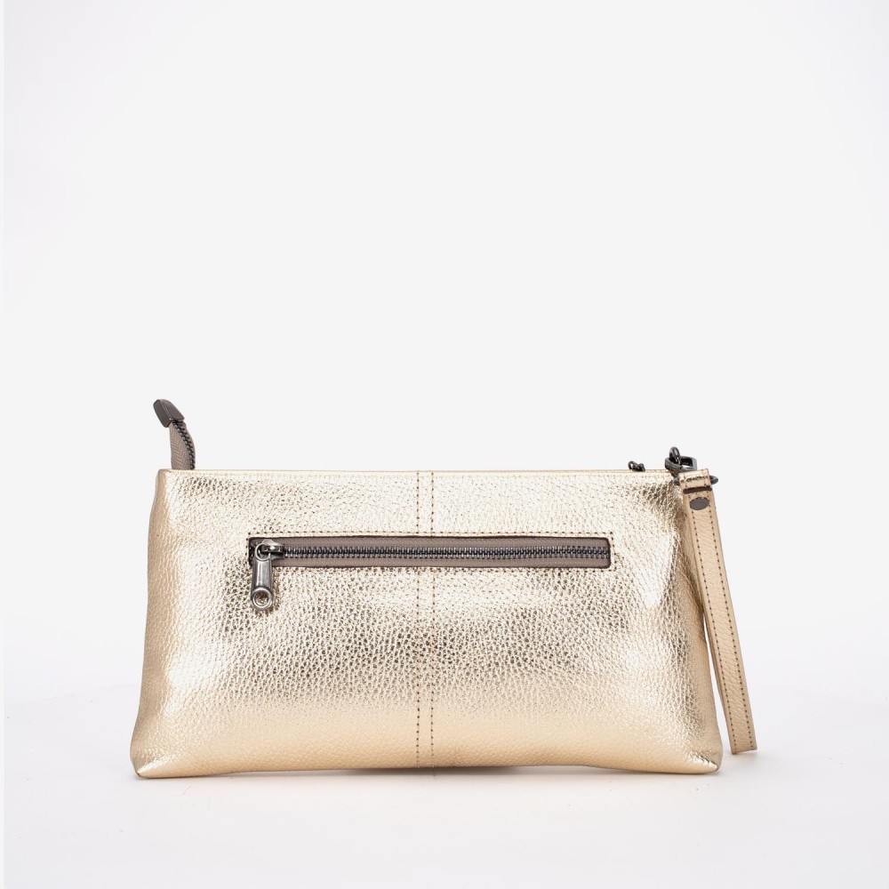 Geanta dama ENZO NORI ANABELLA, piele naturala, gold