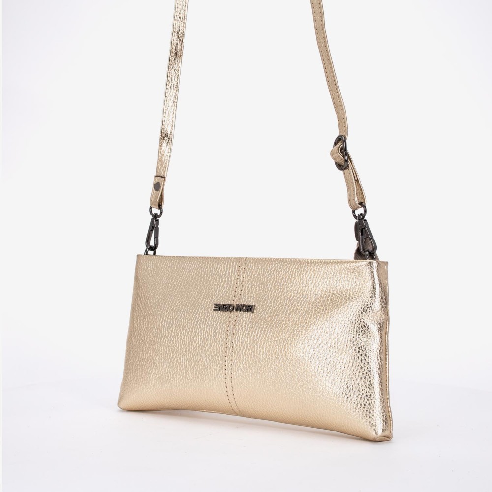 Geanta dama ENZO NORI ANABELLA, piele naturala, gold