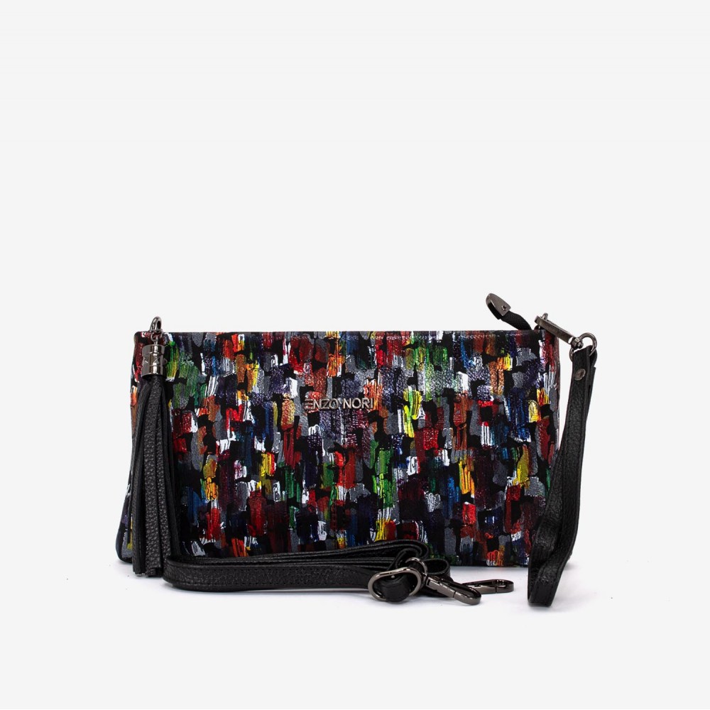 Geanta dama ENZO NORI ANABELLA, piele naturala, multicolor