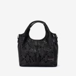 Geanta dama ENZO NORI MISHELL, piele naturala, imprimare în negru