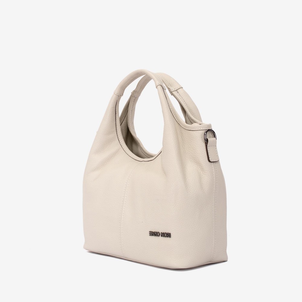 Geanta dama ENZO NORI MISHELL, piele naturala, bej