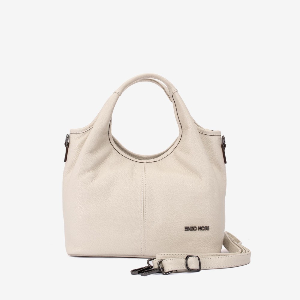 Geanta dama ENZO NORI MISHELL, piele naturala, bej