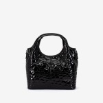 Geanta dama ENZO NORI MISHELL, piele naturala, negru lac