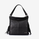 Geantа damа ENZO NORI model NATALIE din piele naturalа negru