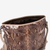 Geantа damа ENZO NORI model NATALIE din piele naturalа imprimare maro-bej
