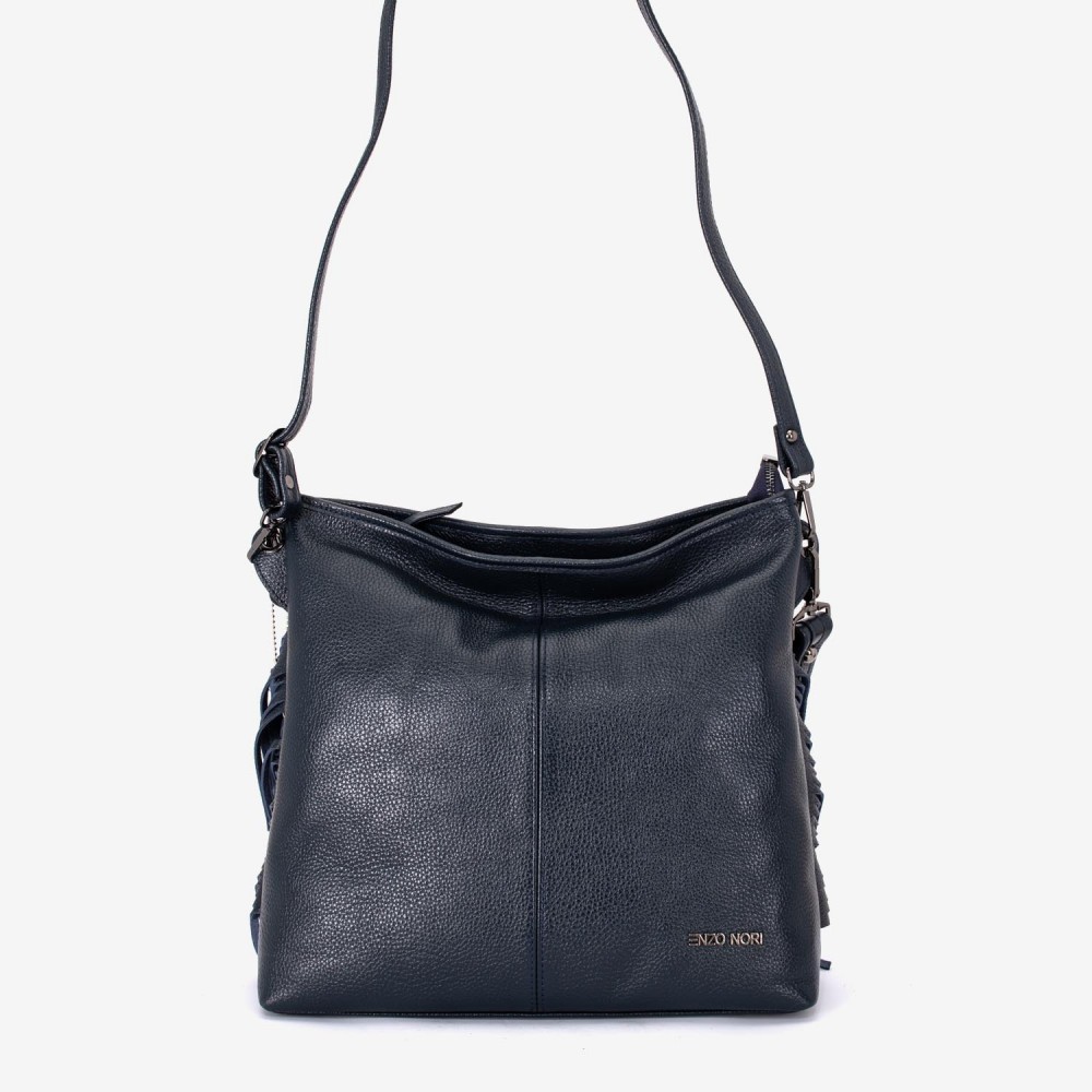 Geantа damа ENZO NORI model NATALIE din piele naturalа bleumarin