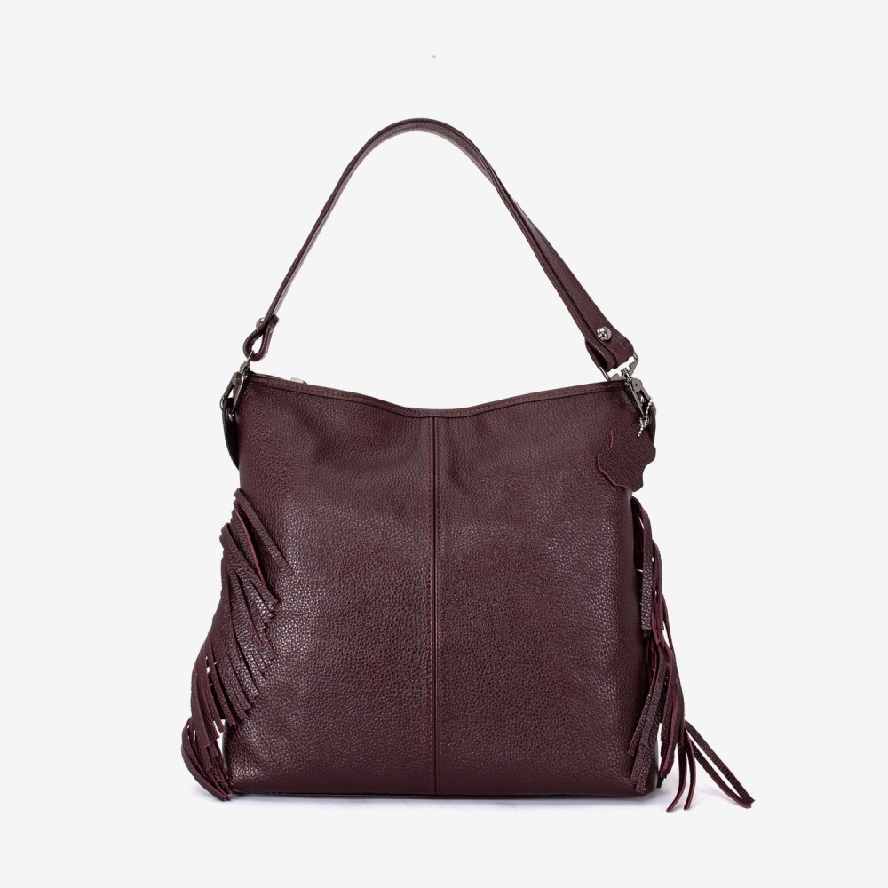 Geantа damа ENZO NORI model NATALIE din piele naturalа burgund