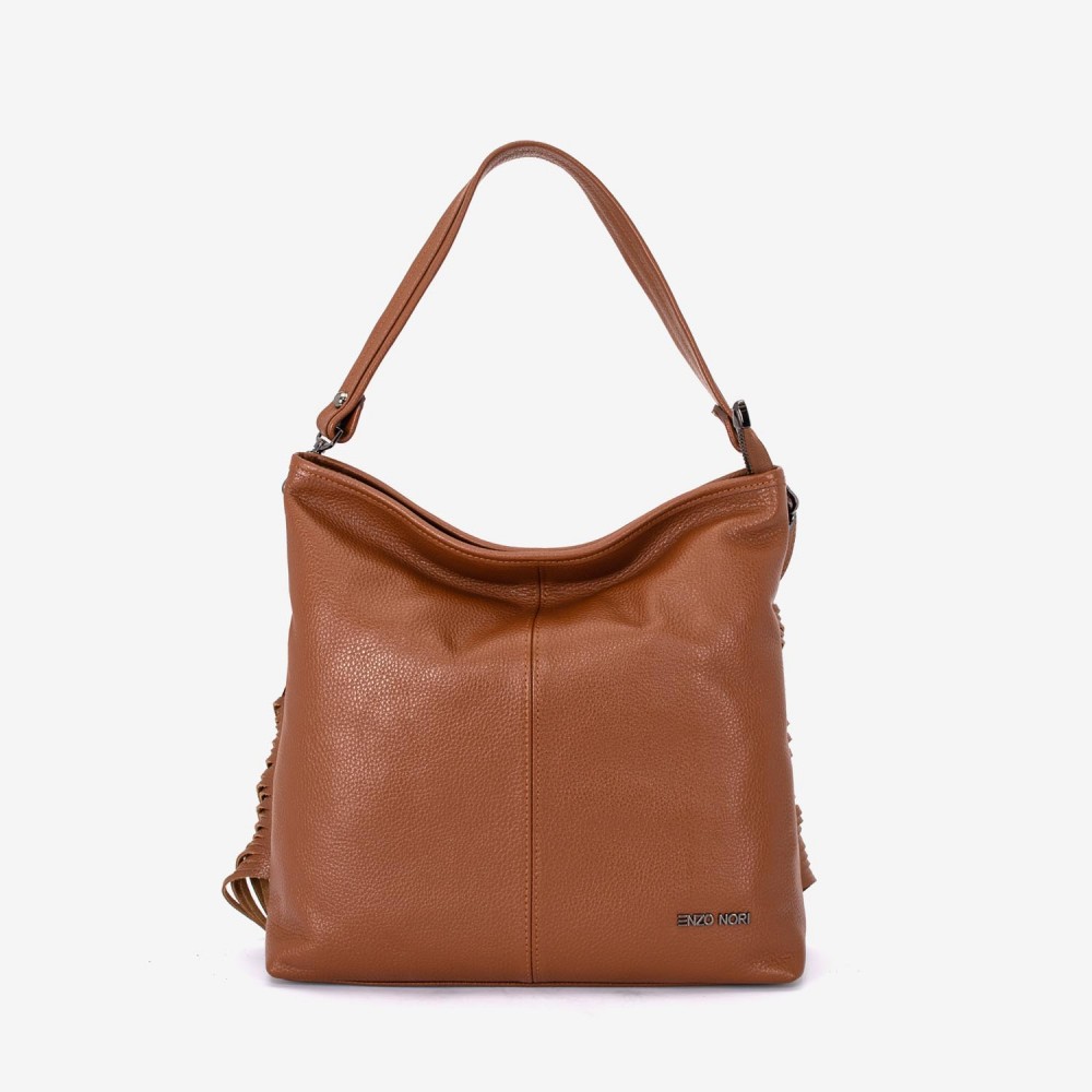 Geantа damа ENZO NORI model NATALIE din piele naturalа maro