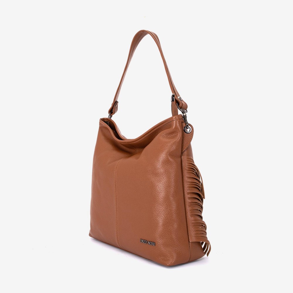 Geantа damа ENZO NORI model NATALIE din piele naturalа maro