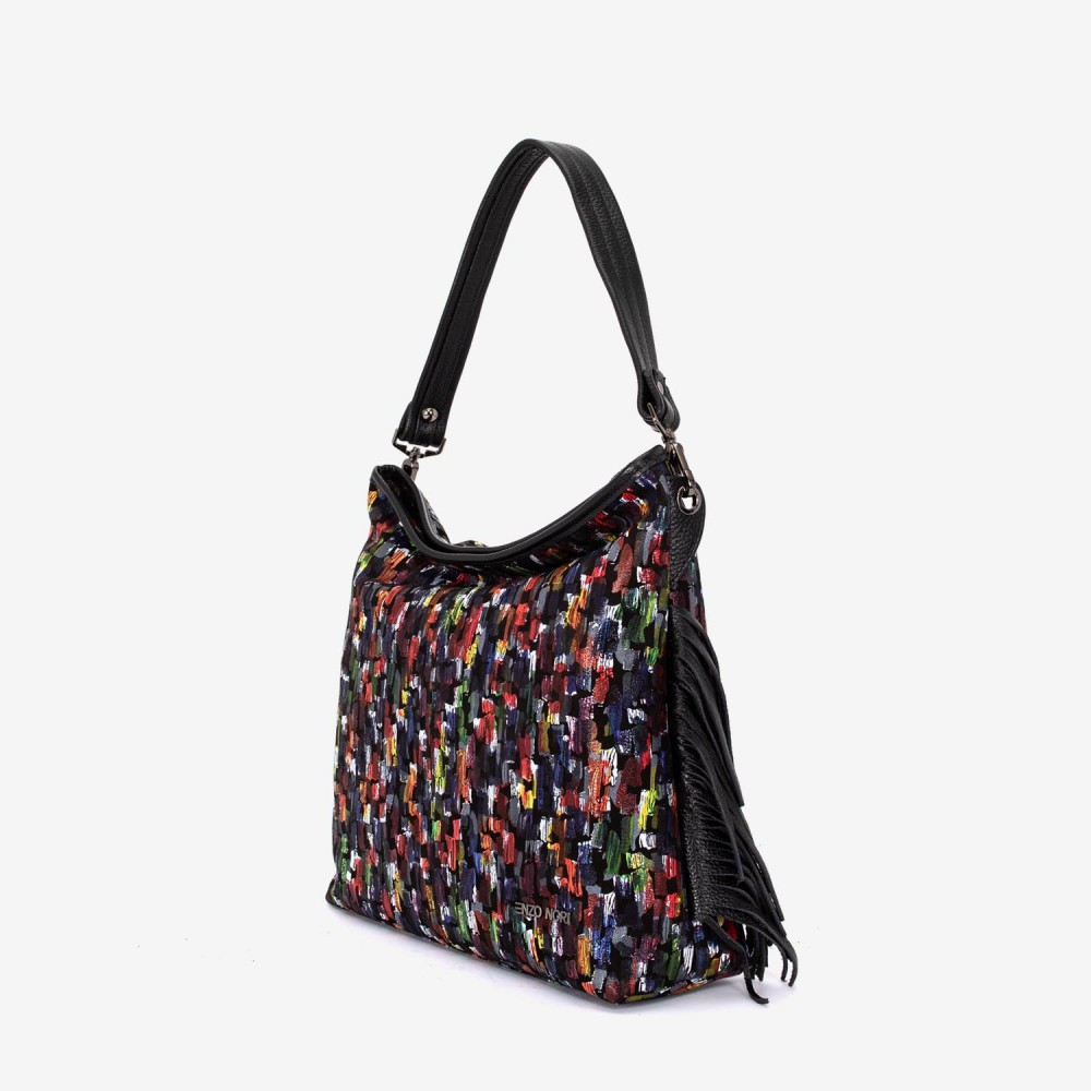 Geantа damа ENZO NORI model NATALIE din piele naturalа paletă întunecată