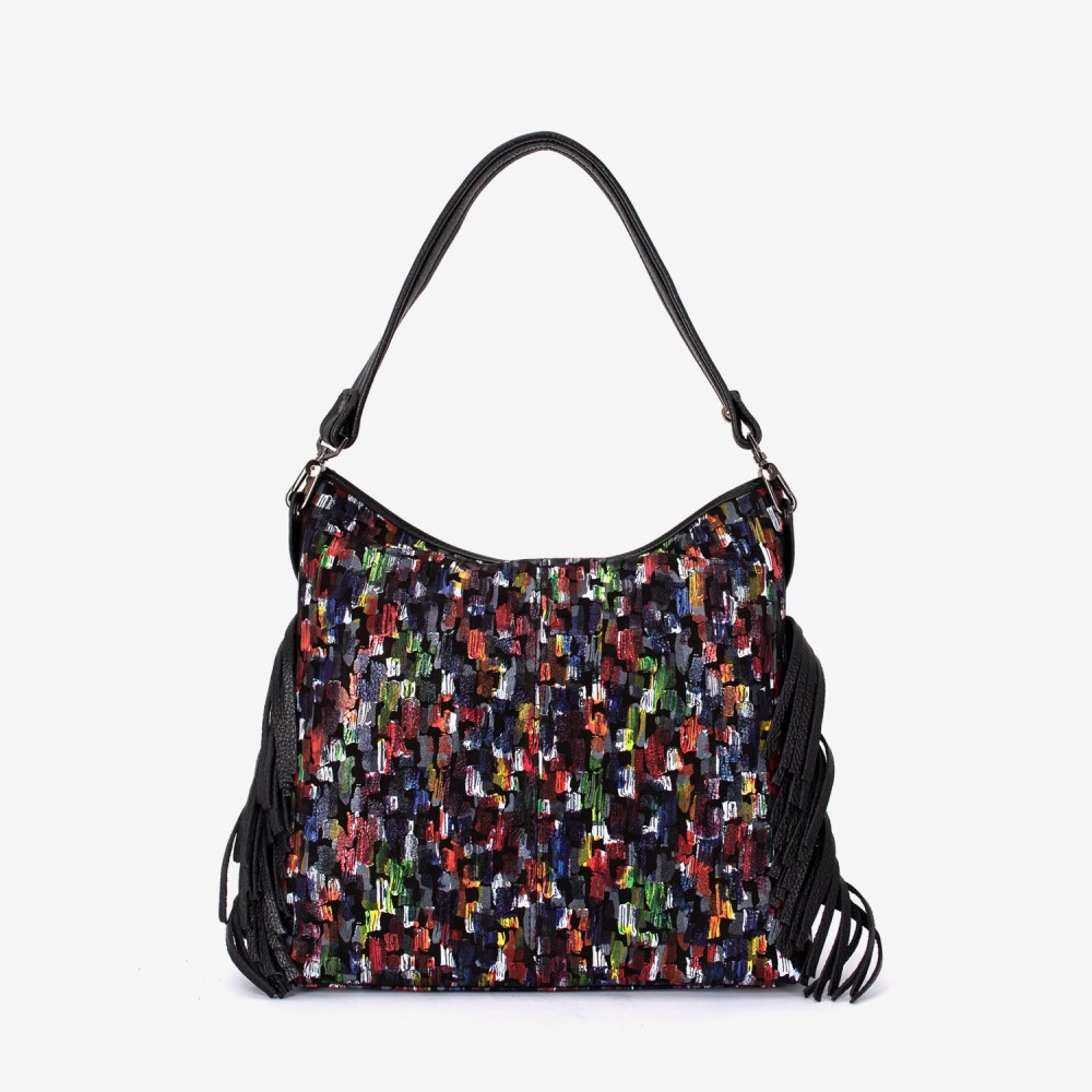 Geantа damа ENZO NORI model NATALIE din piele naturalа paletă întunecată