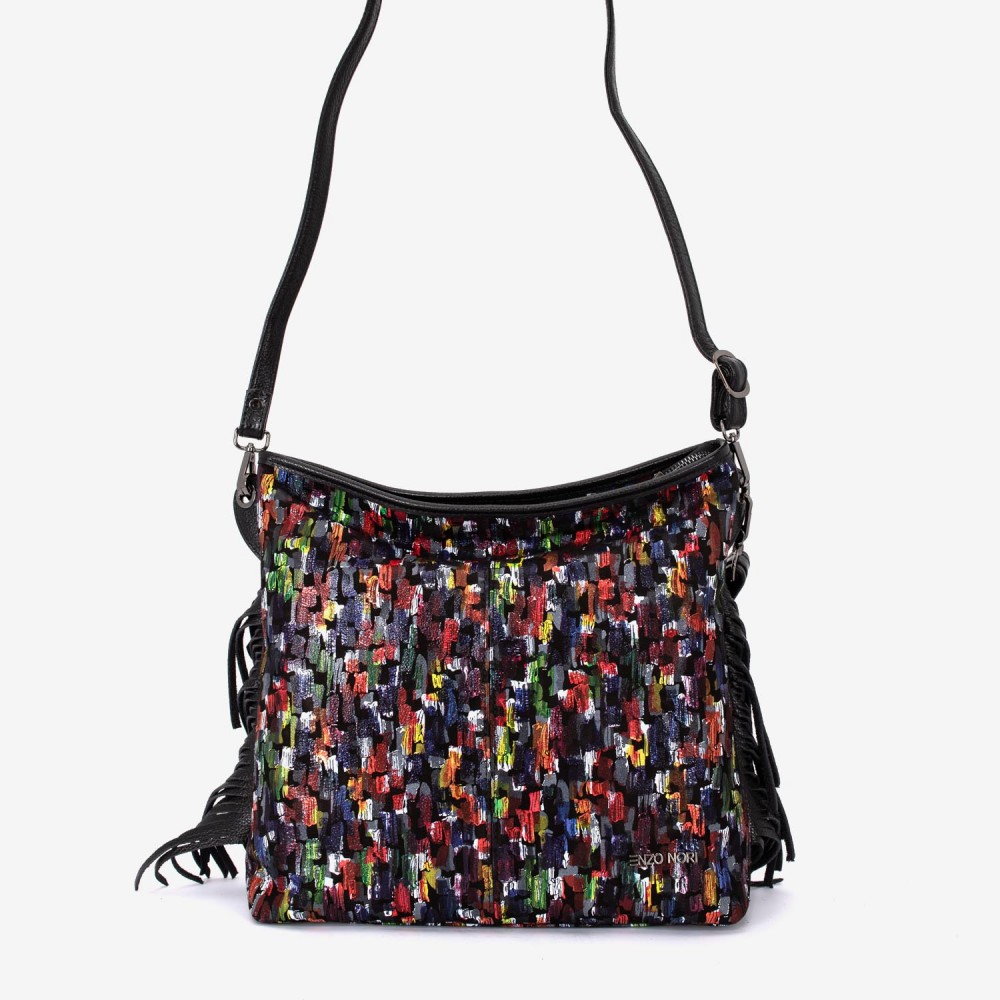 Geantа damа ENZO NORI model NATALIE din piele naturalа paletă întunecată