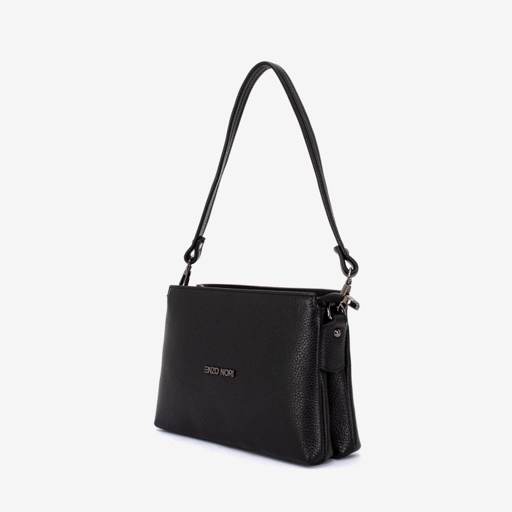 Geanta dama ENZO NORI model VANINA piele naturală negru 