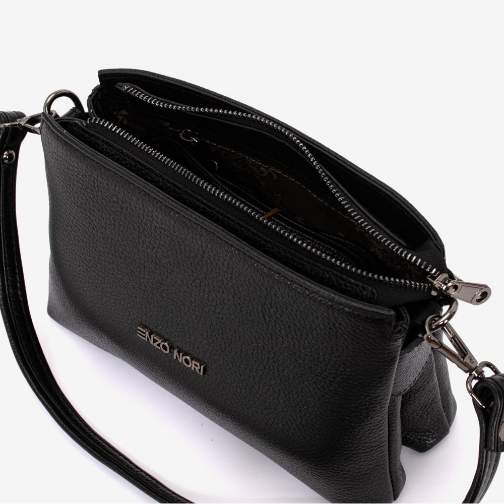 Geanta dama ENZO NORI model VANINA piele naturală negru 