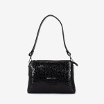 Geanta dama ENZO NORI model VANINA piele naturală negru laser