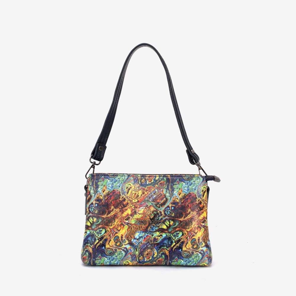 Geanta dama ENZO NORI model VANINA piele naturala multicolor
