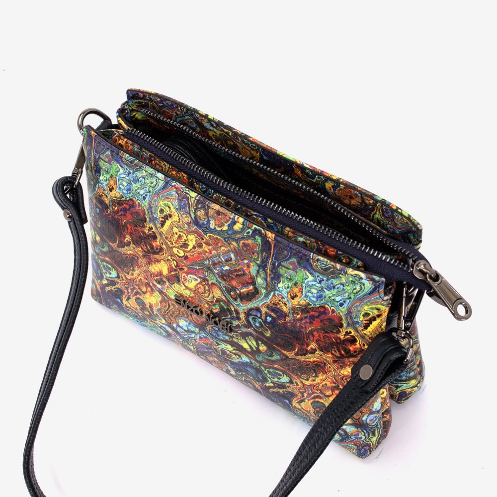 Geanta dama ENZO NORI model VANINA piele naturala multicolor