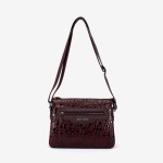 Geanta dama ENZO NORI model MIRANDA piele naturală burgundy