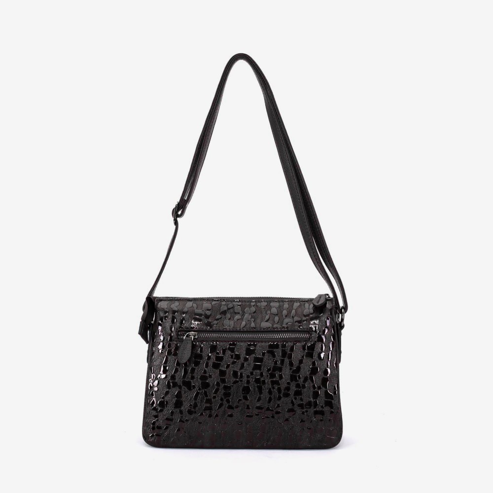 Geanta dama ENZO NORI model MIRANDA piele naturală negru