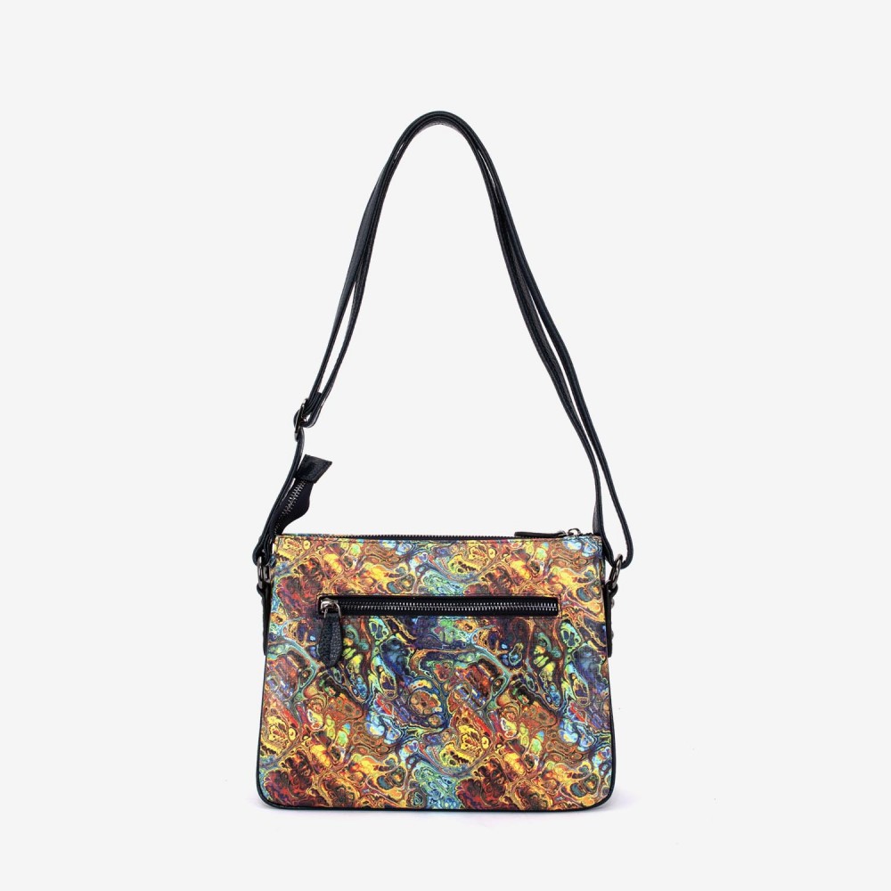 Geanta dama ENZO NORI model MIRANDA piele naturală multicolor