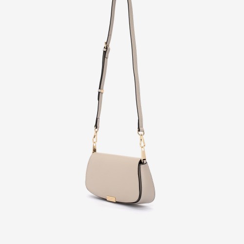 Geanta crossbody ENZO NORI model HALEY din piele naturală alb