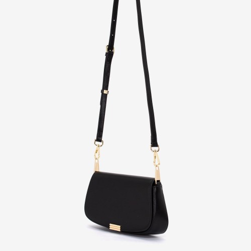 Geanta crossbody ENZO NORI model HALEY din piele naturală negru