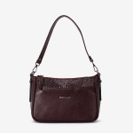 Geantă crossbody ENZO NORI model JACKY din piele naturală burgundy