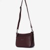 Geantă crossbody ENZO NORI model JACKY din piele naturală burgundy - Imagine 2