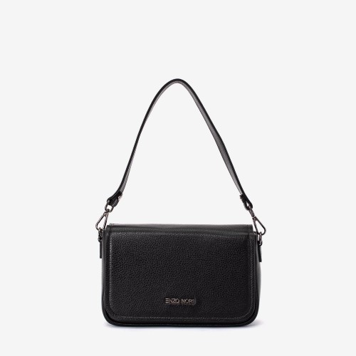 Geantă crossbody ENZO NORI model KALA din piele naturală negru