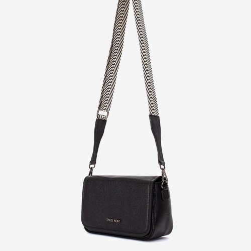 Geantă crossbody ENZO NORI model KALA din piele naturală negru