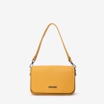 Geantă crossbody ENZO NORI model KALA din piele naturală galben