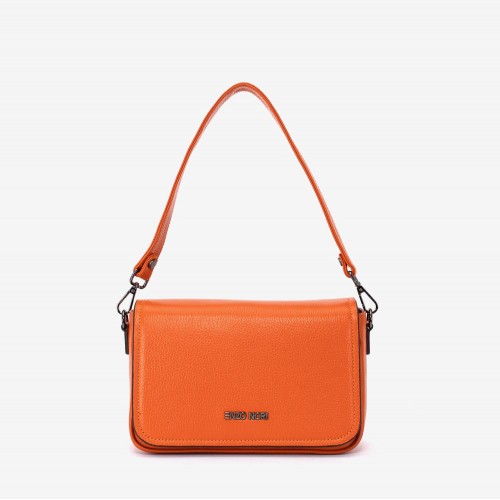 Geantă crossbody ENZO NORI model KALA din piele naturală orange