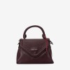 Geanta crossbody ENZO NORI model DORY din piele naturală burgundy - Imagine 1