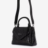 Geanta crossbody ENZO NORI model DORY din piele naturală negru cu imprimeu - Imagine 2