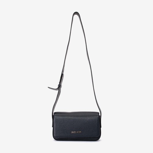 Geantă crossbody ENZO NORI model MEGAN din piele naturală bleumarin