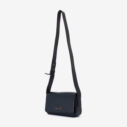 Geantă crossbody ENZO NORI model MEGAN din piele naturală bleumarin