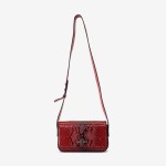 Geantă crossbody ENZO NORI model MEGAN din piele naturală rosu