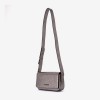 Geantă crossbody ENZO NORI model MEGAN din piele naturală gri - Imagine 2