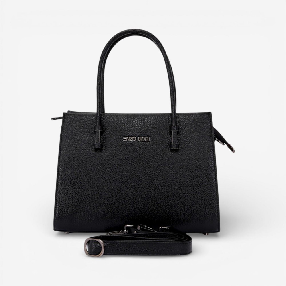 Geanta dama ENZO NORI BEATE, piele naturala, negru