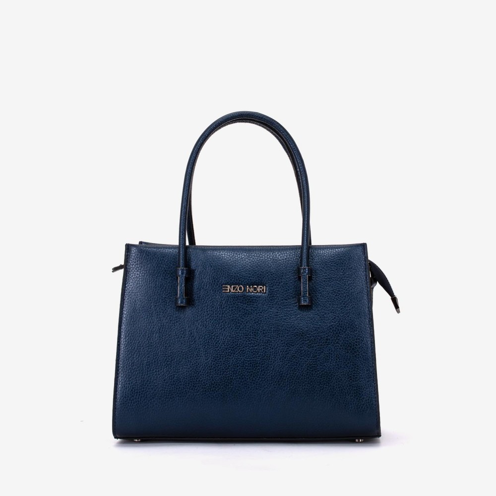 Geanta dama ENZO NORI BEATE, piele naturala, albastru