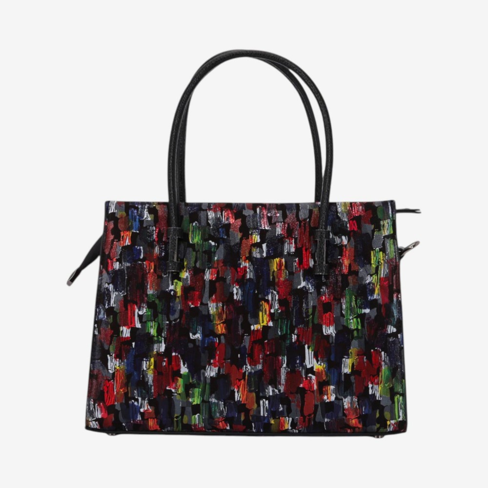 Geanta dama ENZO NORI BEATE, piele naturala, multicolor