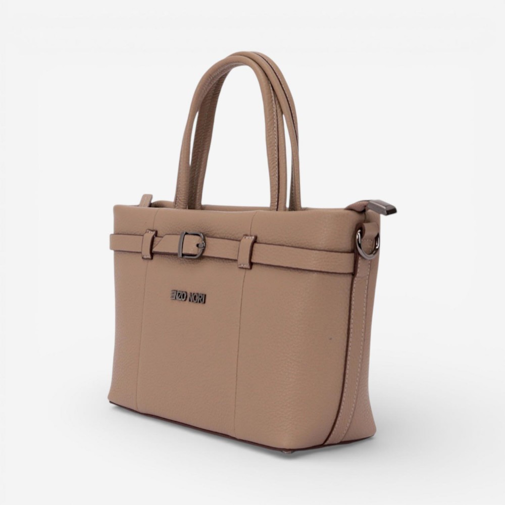 Geanta dama ENZO NORI RAYA, piele naturala bej