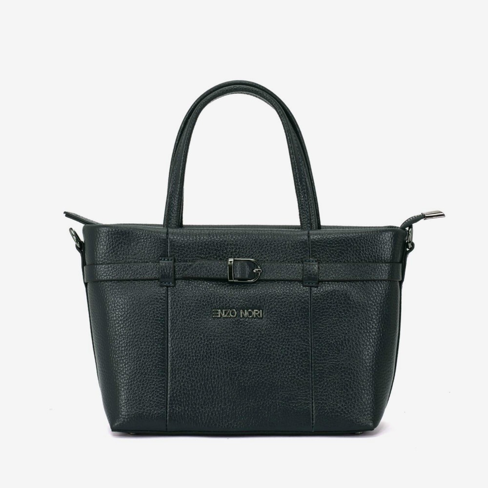 Geanta dama ENZO NORI RAYA, piele naturala verde inchis