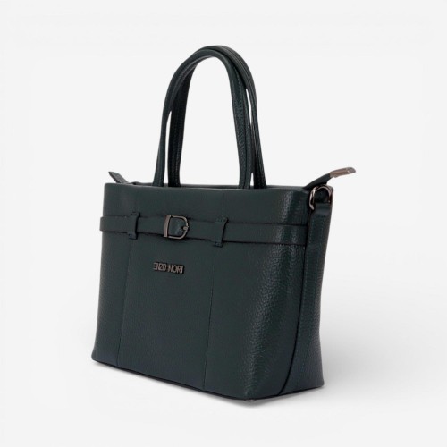 Geanta dama ENZO NORI RAYA, piele naturala verde inchis