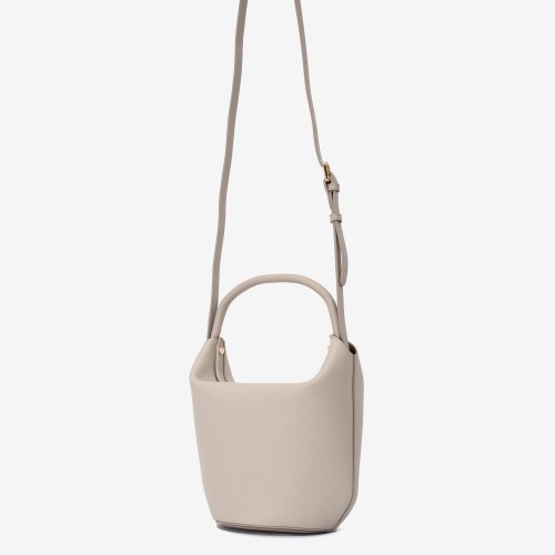 Geanta crossbody ENZO NORI model DARA din piele naturală alb