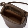 Geanta crossbody ENZO NORI model DARA din piele naturală maro inchis - Imagine 3