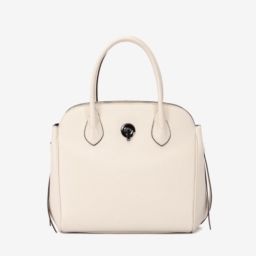 Geantă crossbody ENZO NORI model LARA din piele naturală ecru
